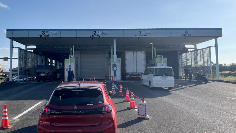 車検検査ライン待機位置