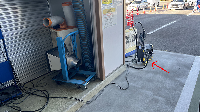 車検検査ライン黒煙テスト