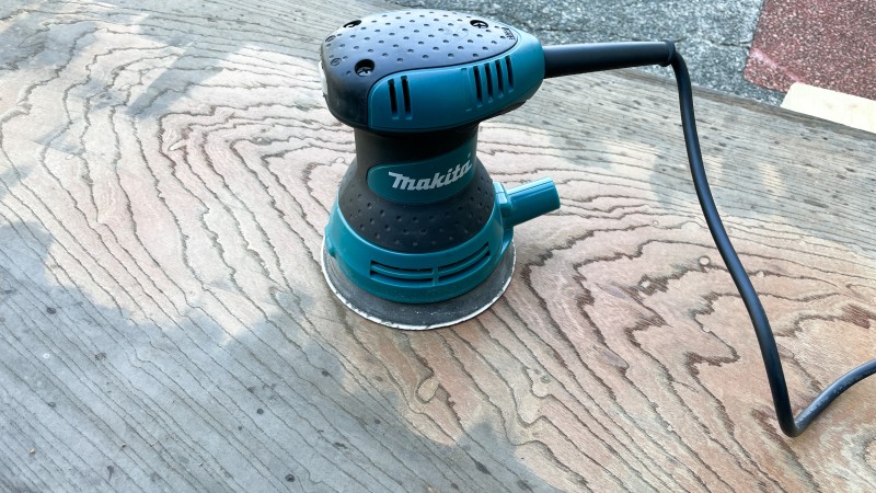 天板サンダがけ