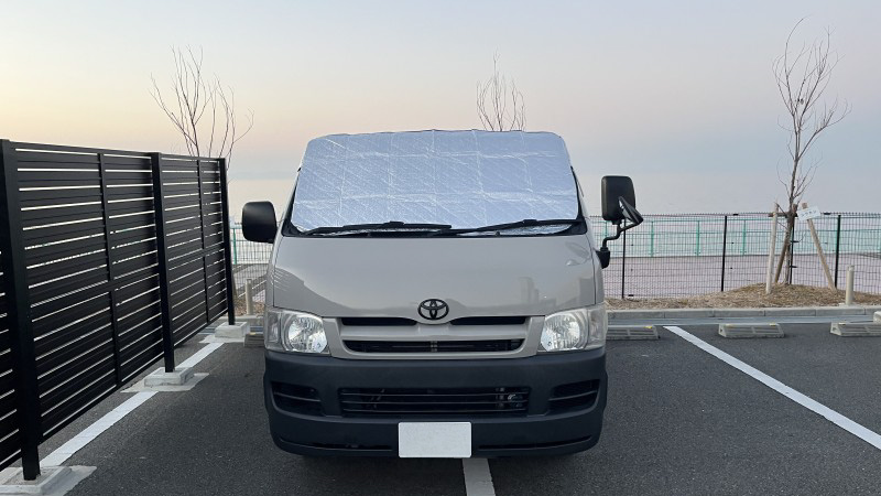 フロントガラスカバー取付状態1