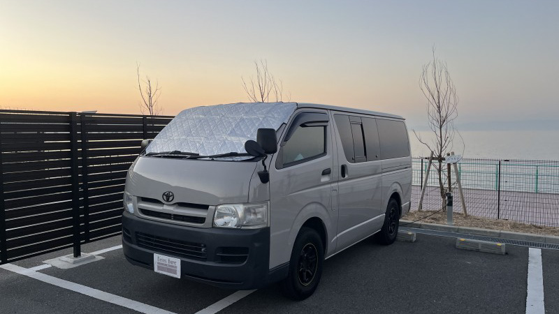 フロントガラスカバー取付状態2