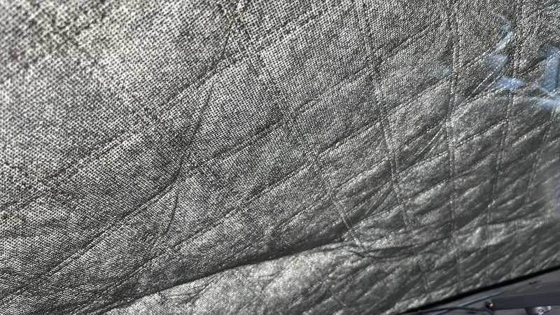 フロントガラスカバー使用の結露なしガラス